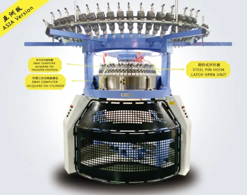 (ASlA) DVK-SPTCJ1.2S-2.1S DOUBLE COMPUTER JACQUARD & RIB LOOP TRANSFER MACHINE (ASlA) DVK-SPTCJ1.2S-2.1S